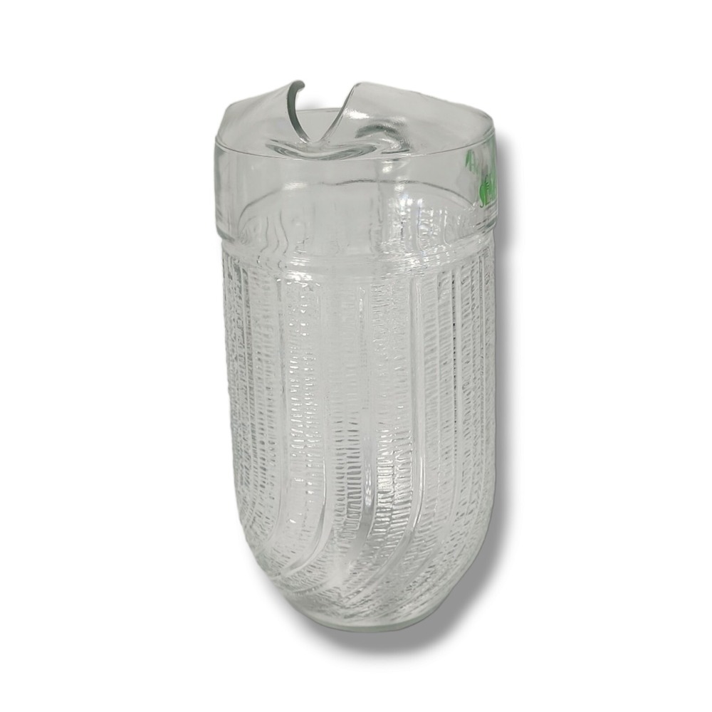 Seagram's Gin Clear Glass Large 10" Beverage Pitcher‎ Ribbed Swirl - Picture 5 of 11